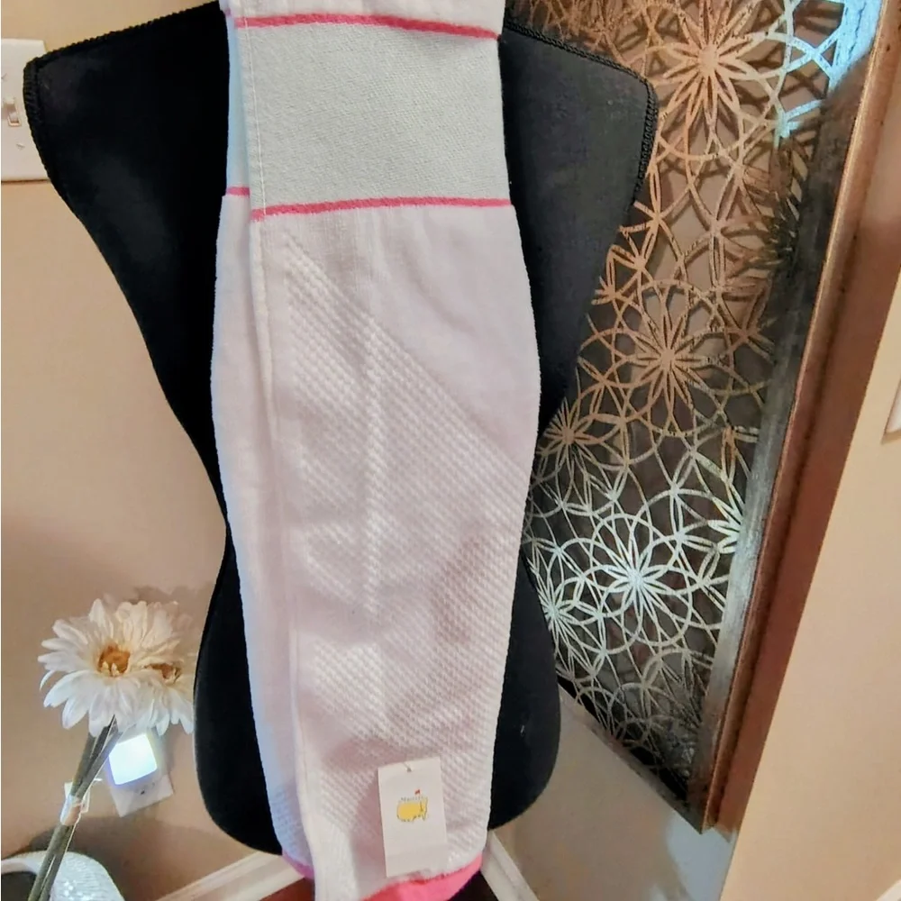 White Golf Towel with Masters Logo